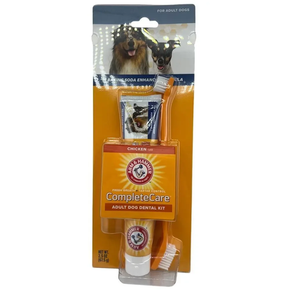 Arm & Hammer Complete Care Dog Dental Kit Toothbrush Toothpaste 2.5oz New